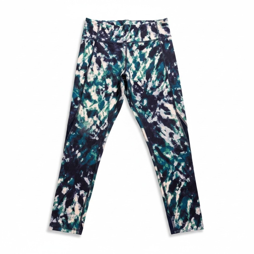Old Navy Active Womens L Plus Blue Green Go-Dry Leggings Athleisure Casual